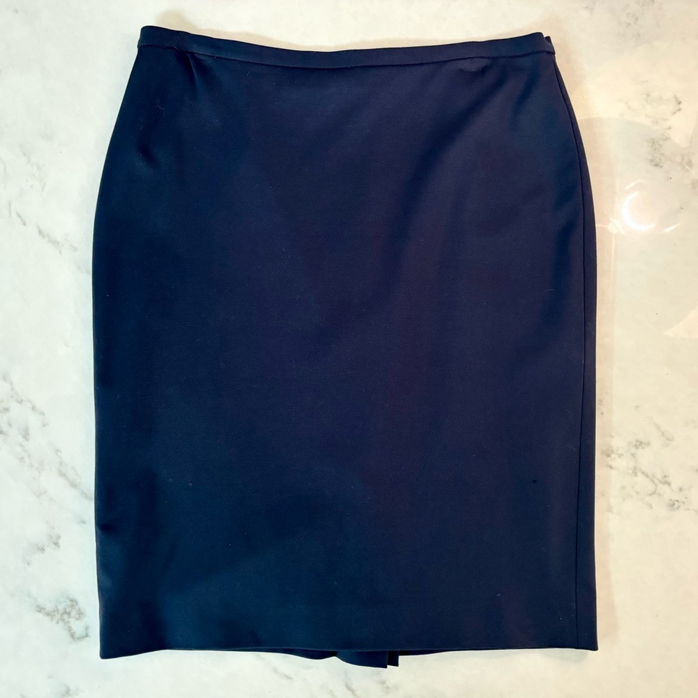 Elie Tahari Pencil Skirt Navy Blue